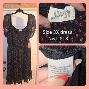 Just Found Black Cherry Print Mini Dress